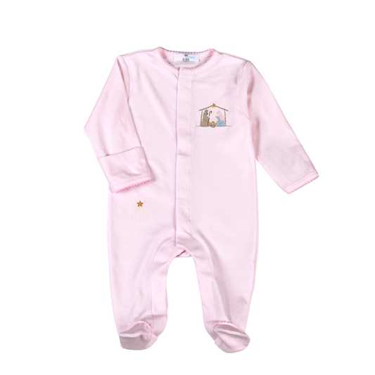 Nativity Pima Footie - Pink