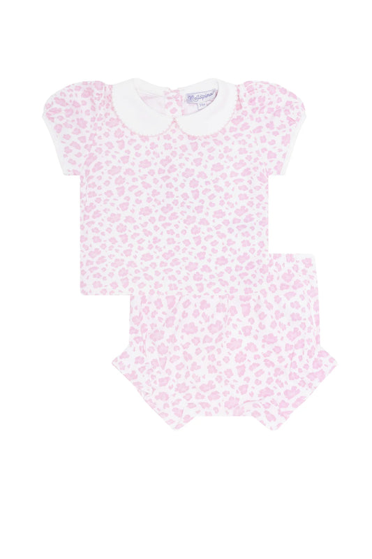 Pink Cheetah Print Pima Diaper Set