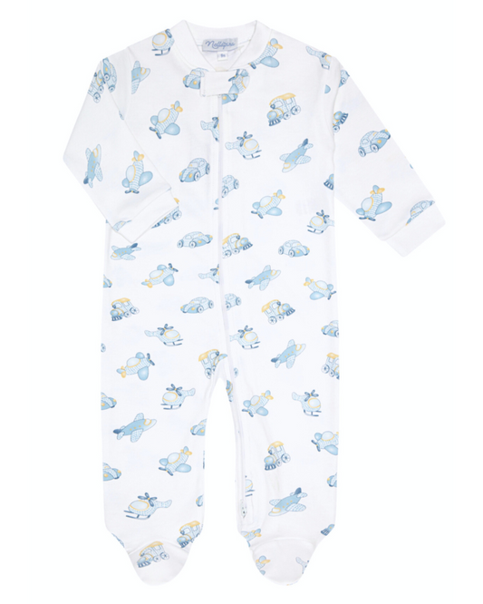 Mini Voyages Pima Two-Way Zip Footie