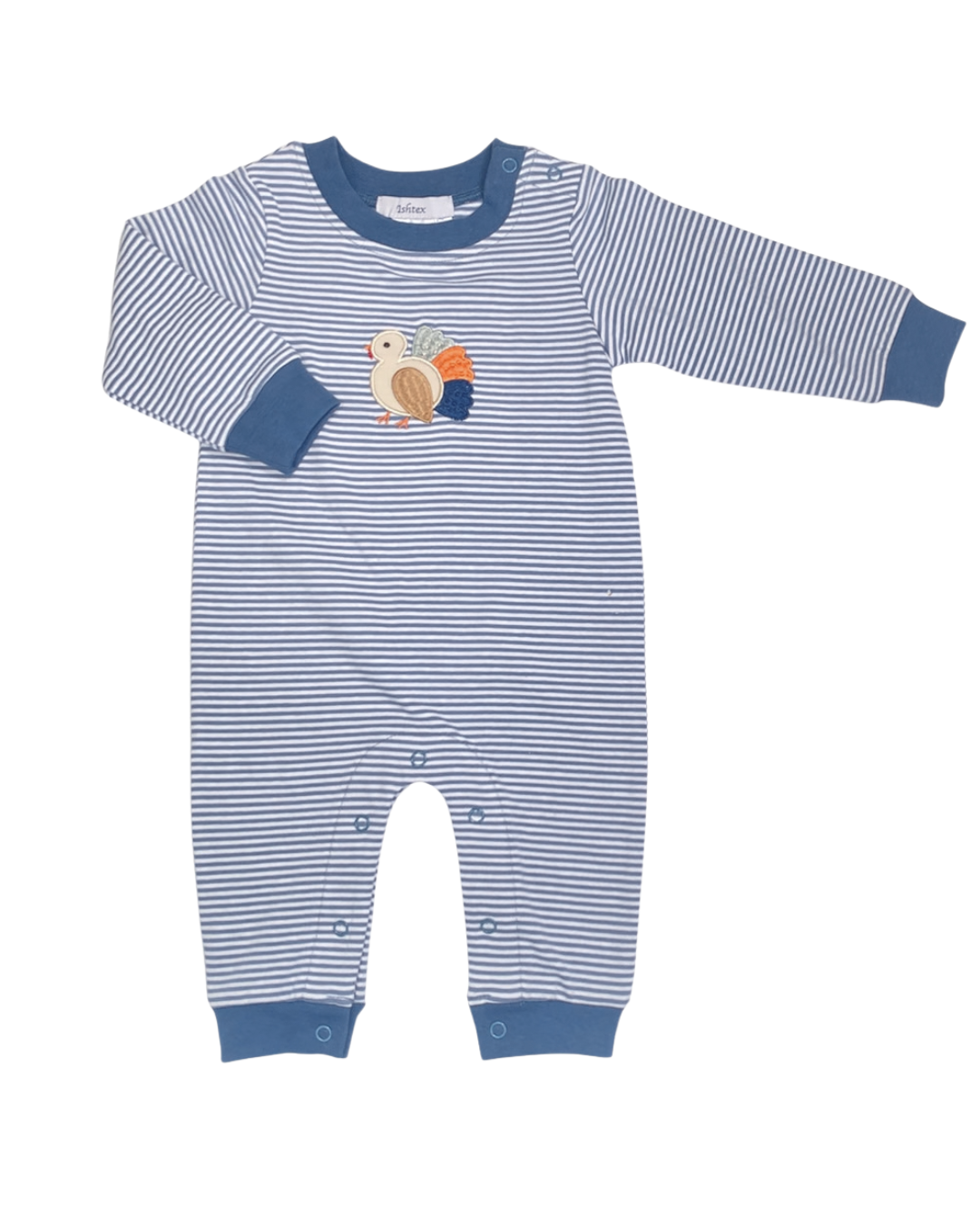 Turkey Knit - Blue Romper