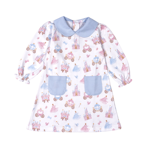 Princess and Castles Pima Collar Dress w/ Pockets