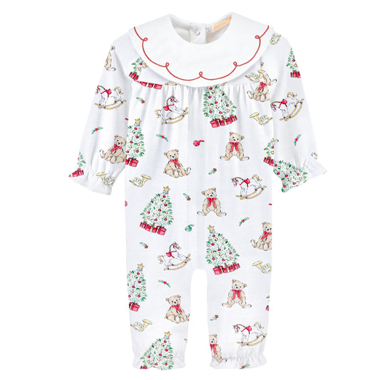 Holiday Time Pima - Bib Collar Playsuit