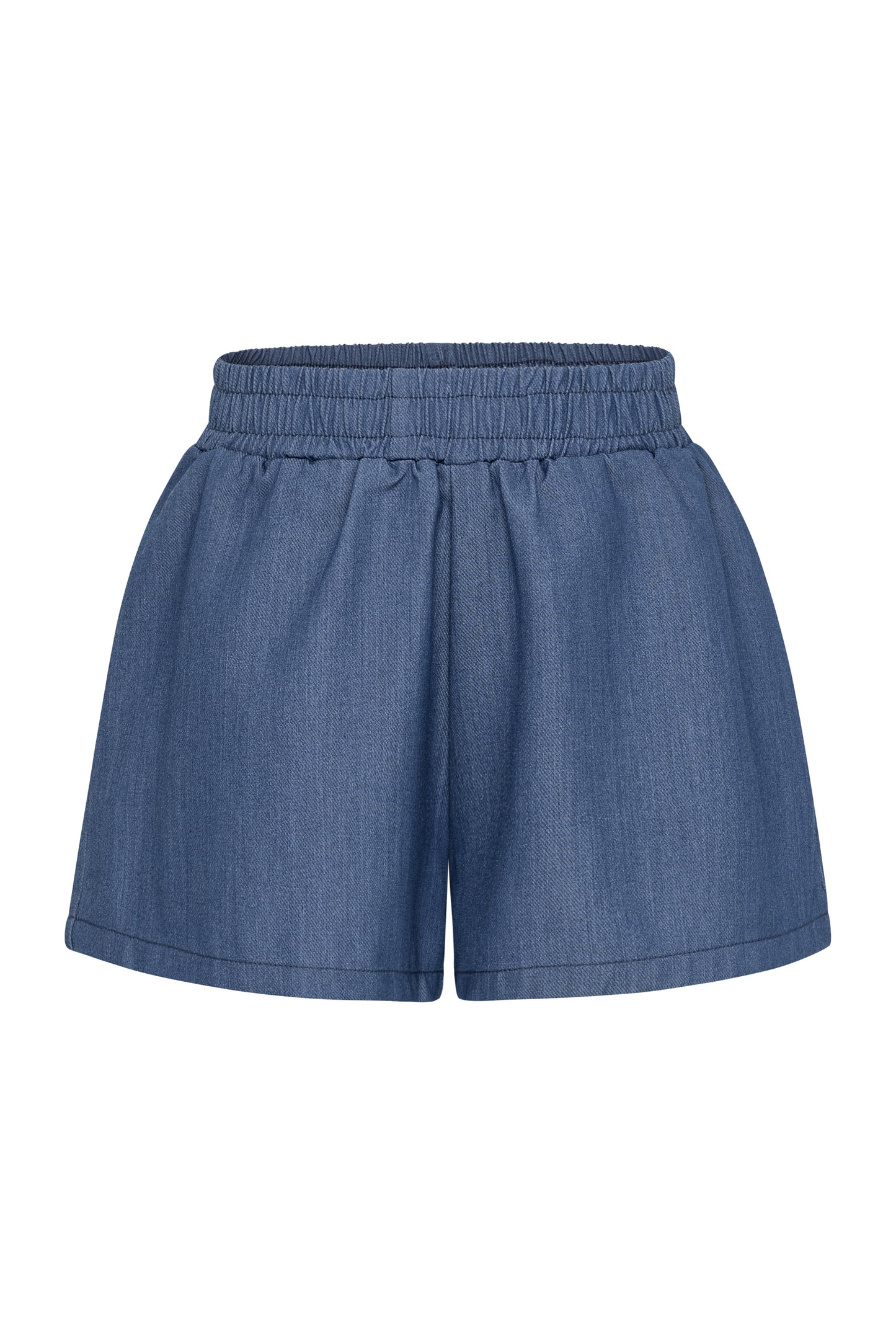 Pleat Remi Shorts - Soft Denim