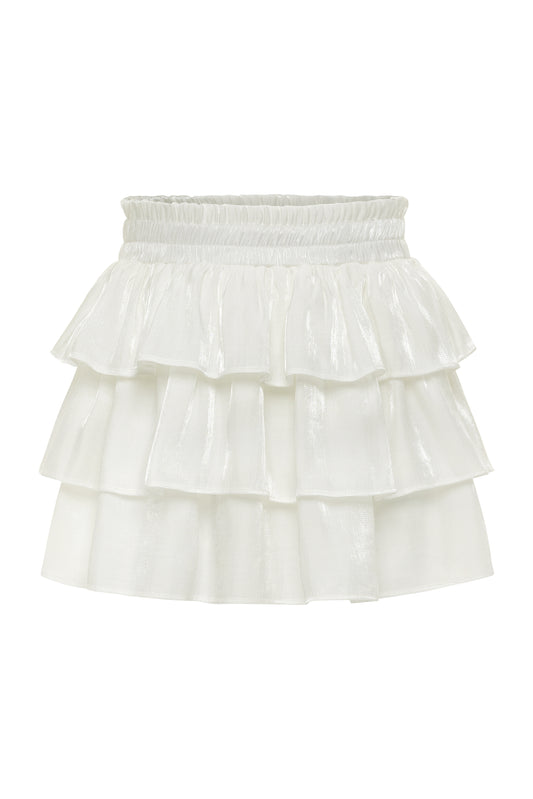 Pleat Luna Skirt - White