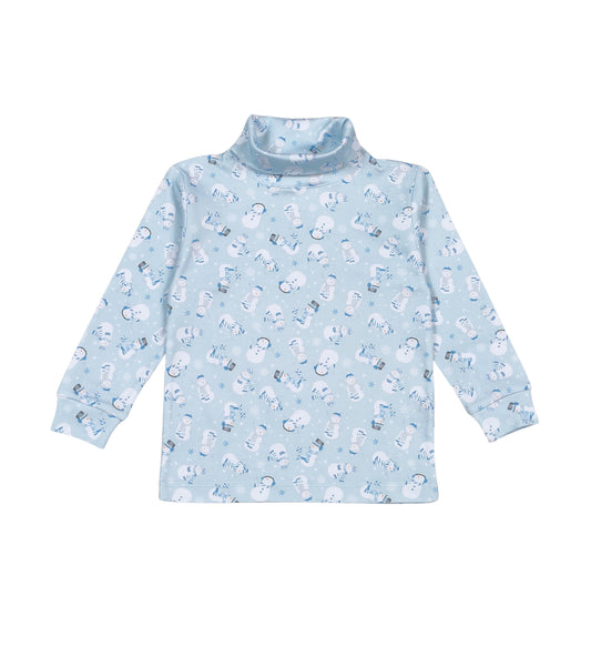 Polar Pals Blue Pima - Turtleneck