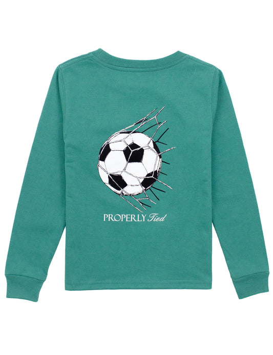 Properly Tied L/S Tee - Goal on Teal