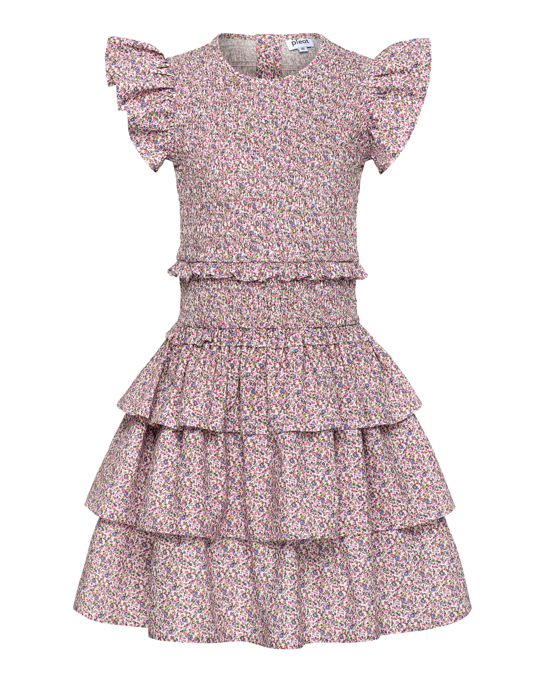 Pleat Claire Dress - Petals