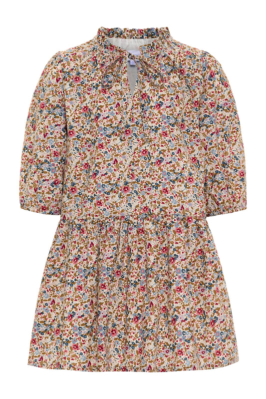 Pleat Eve Dress - Jewel Floral