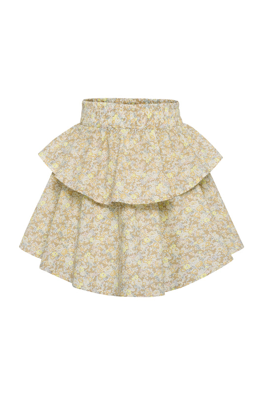 Pleat Parker Skirt - Icy Floral