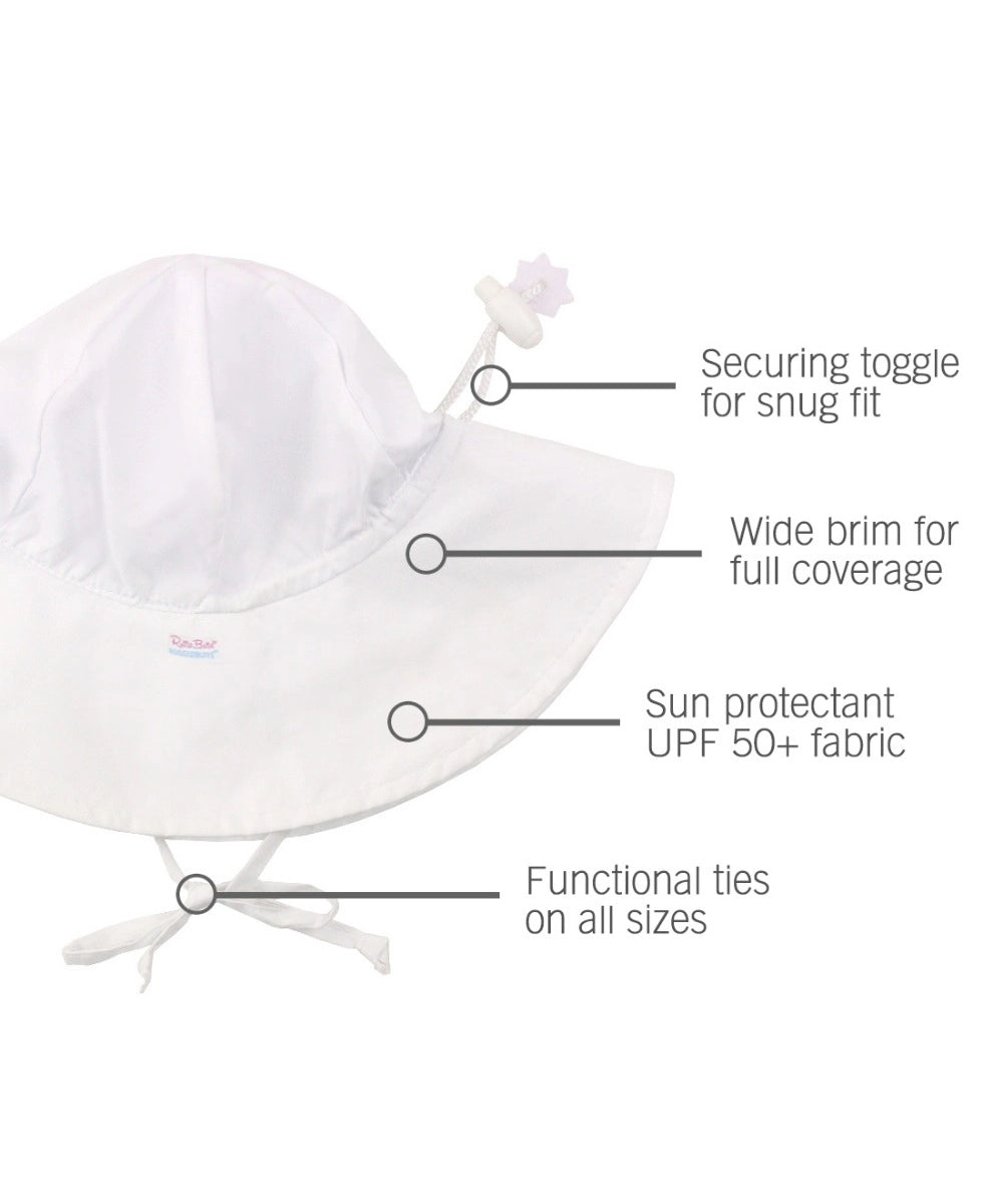 Kids Sun Protective Hat - White