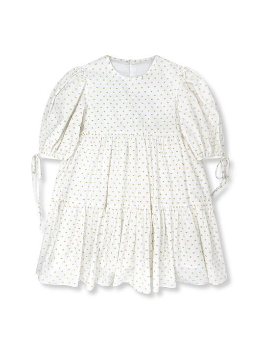 Beth Dress - Ecru Swiss Dot