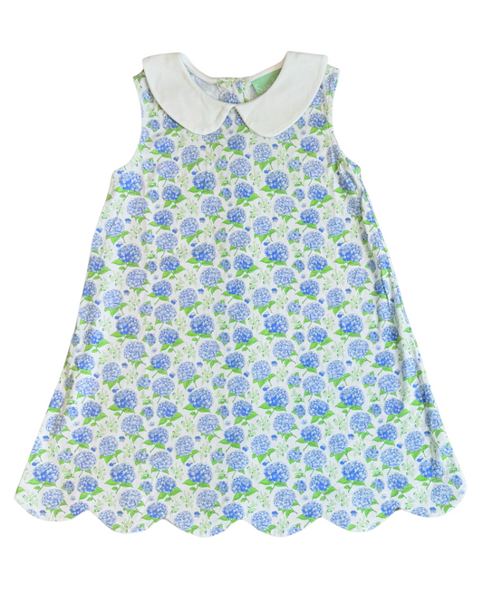 Hydrangea Scalloped Pima Dress