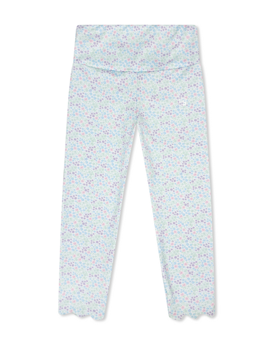 Sadie Scallop Legging - Frosted Floral