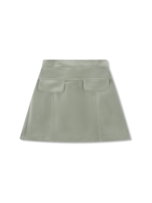 Leyland Green Velvet - Claire Skirt