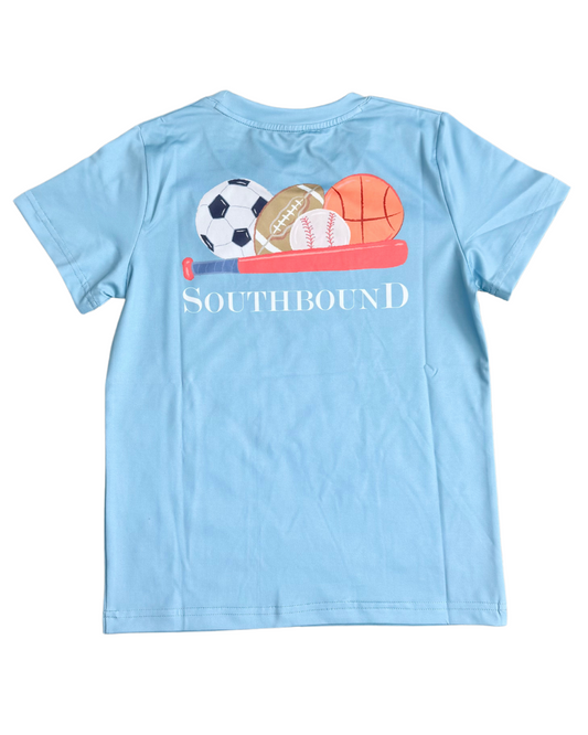 Performance Tee - Sports on Light Blue