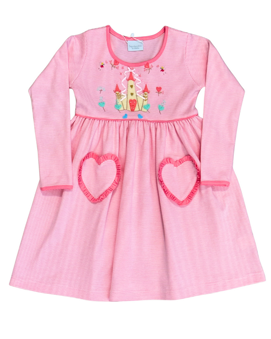 Squiggles - Sweet Castle Heart Pocket Popover Dress