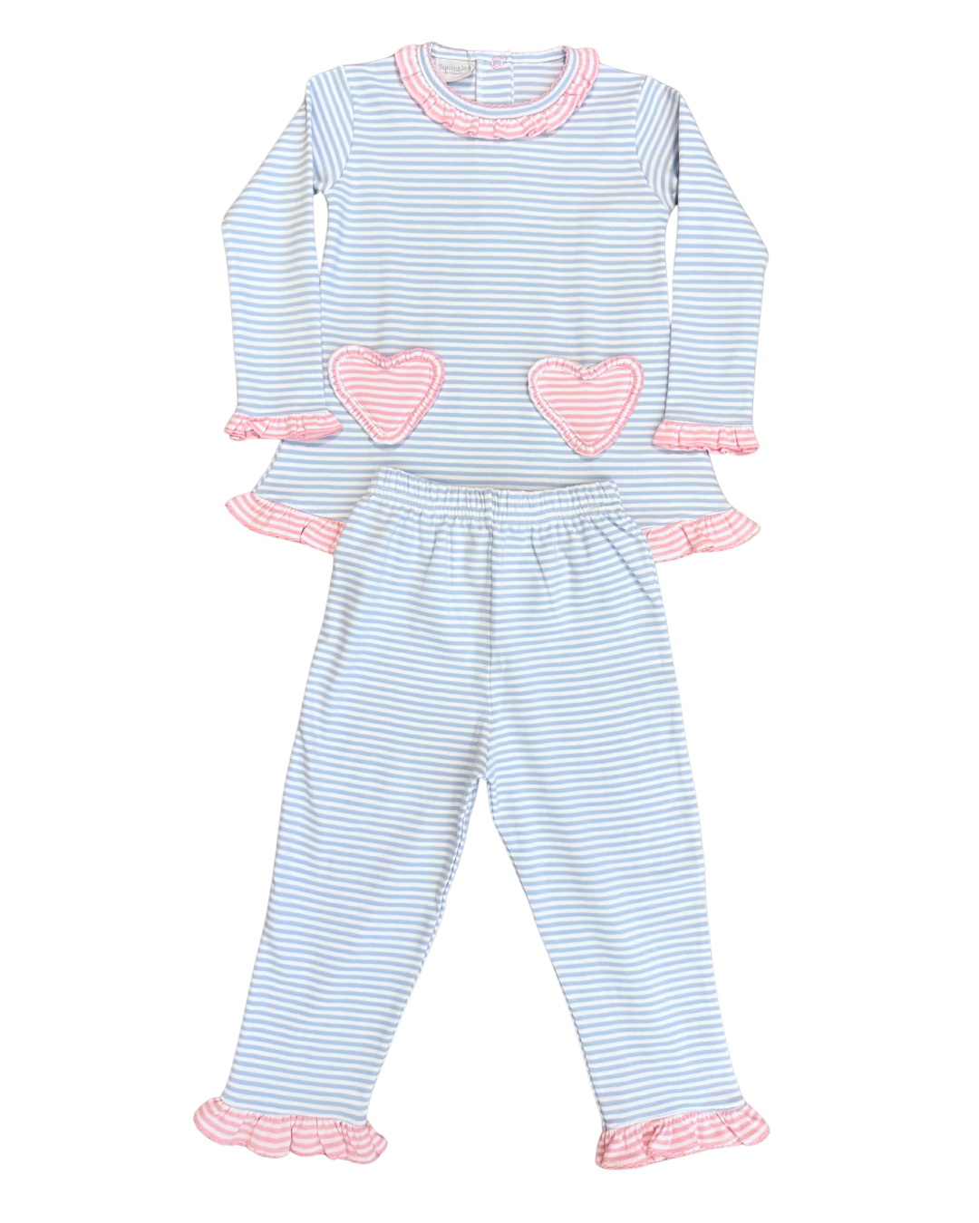 Squiggles - Striped Heart Pocket Pant Set