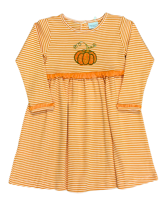 Squiggles - Floral Vine Pumpkin Dress