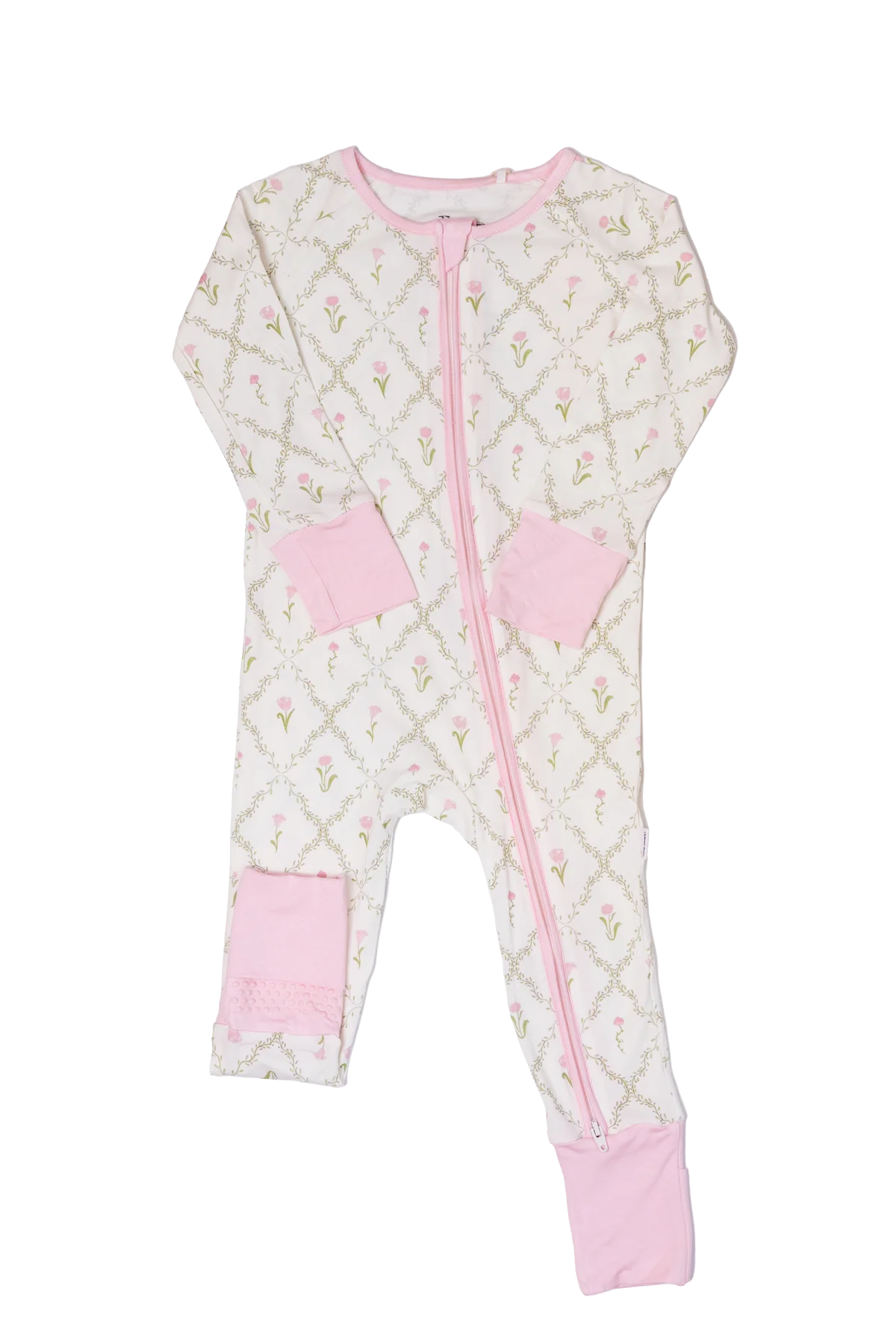 Flower Trellis - Bamboo Zippered Romper