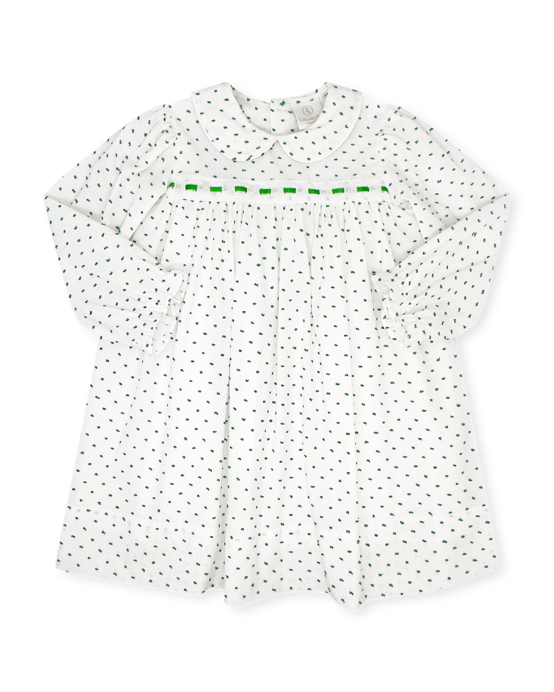 Mistletoe Green Swiss Dot - 1956 Ribbon Dress