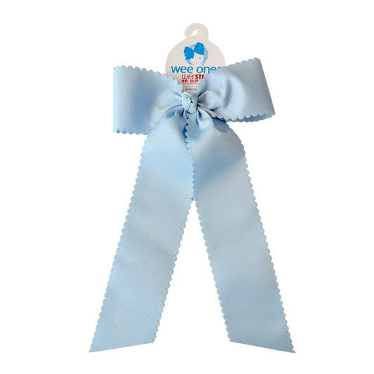King Scalloped Grosgrain Streamer Bow (Multiple Colors)