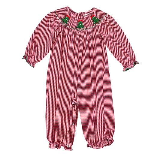 Christmas Tree Smocked Bitty Stripe Knit - Billie Bishop Buble