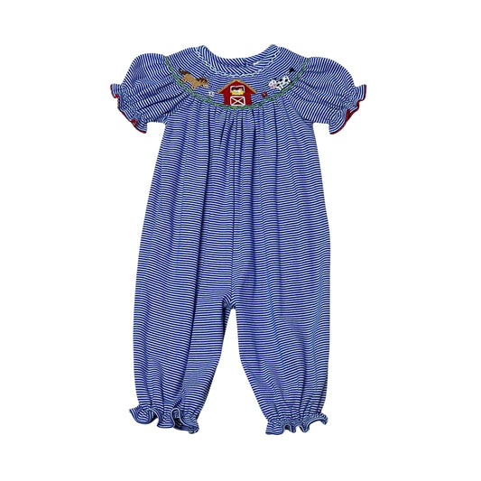 Farm Smocked Bitty Stripe Knit - Bishop Bubble