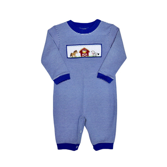 Farm Smocked Bitty Stripe Knit - Luke Bubble