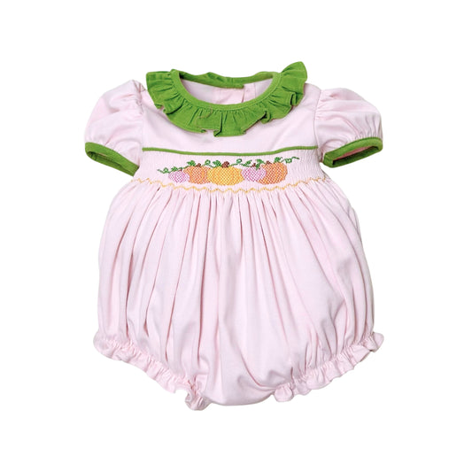 Pumpkin Smocked - Pink Knit Marion Bubble