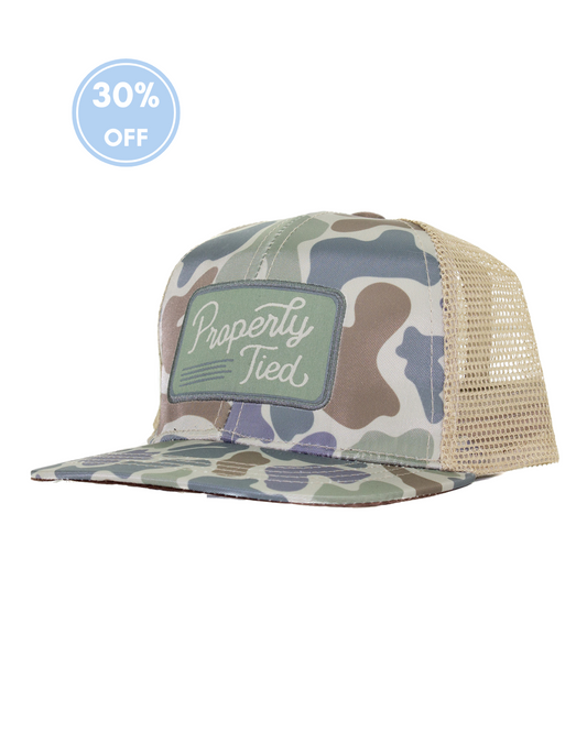Properly Tied Boys Trucker Hat - Vintage Camo