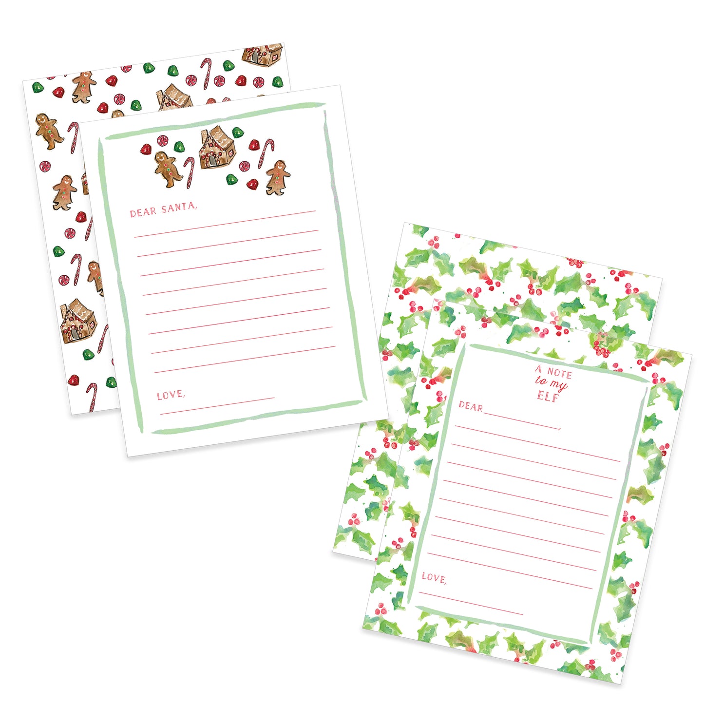 Letter to My Elf & Santa Notecard Set