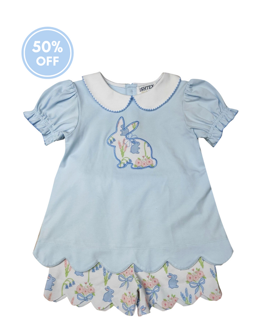 Bunny Girl's Knit Shorts Set