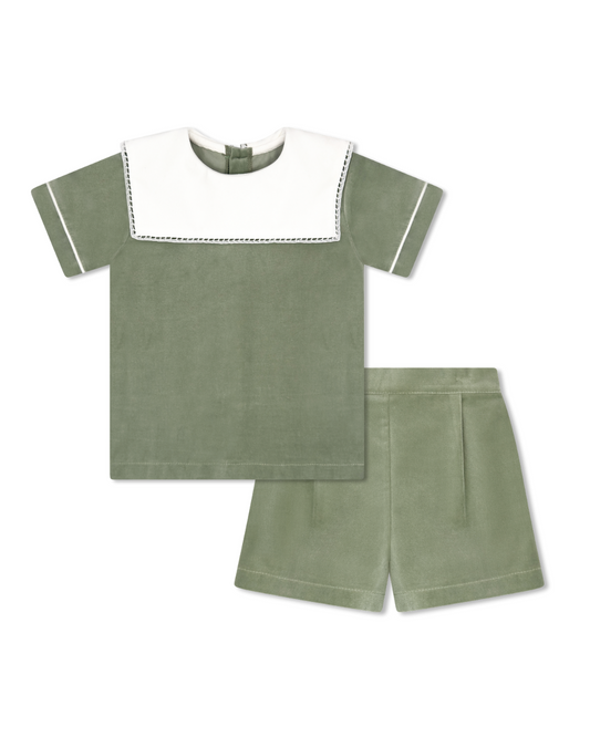 Leyland Green Velvet - Christian Short Set