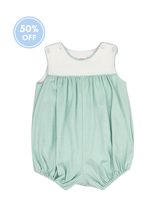 Charming Bubble - Memphis Aqua Stripe Knit