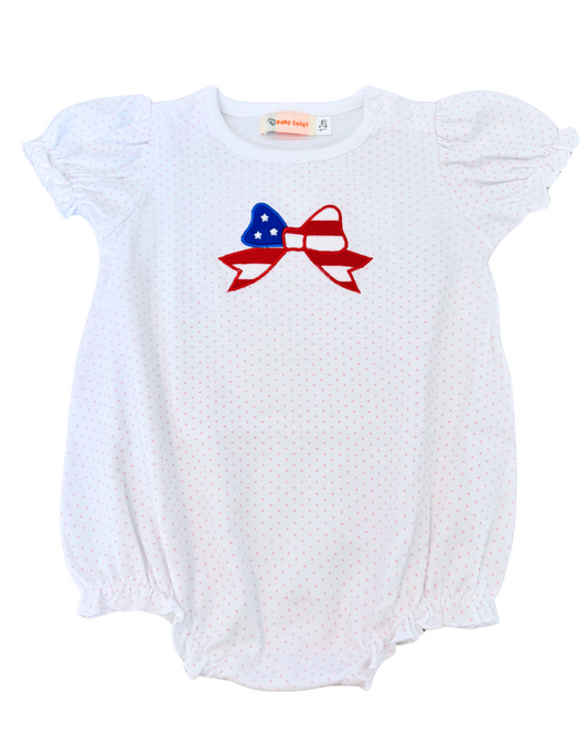 Luigi Pink Bitty Dot Patriotic Bubble