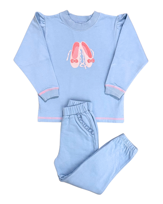 Luigi Fleece Sweatsuit - Ballet Slippers