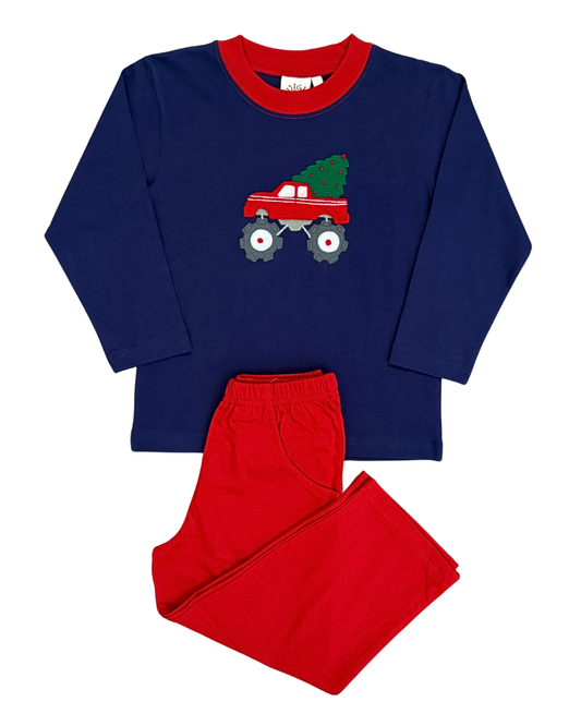 Luigi Christmas Monster Truck Pant Set