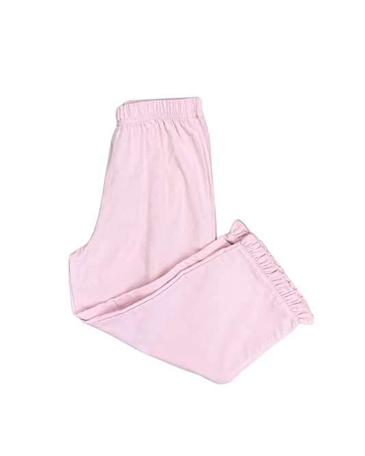 Luigi Corduroy Ruffle Pants - Light Pink