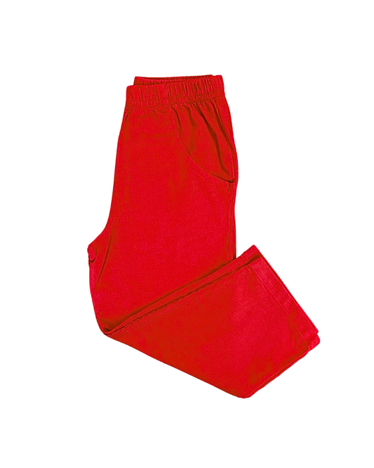 Luigi Corduroy Pocket Pants - Deep Red