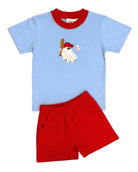 Luigi Baseball Ghost Short Set