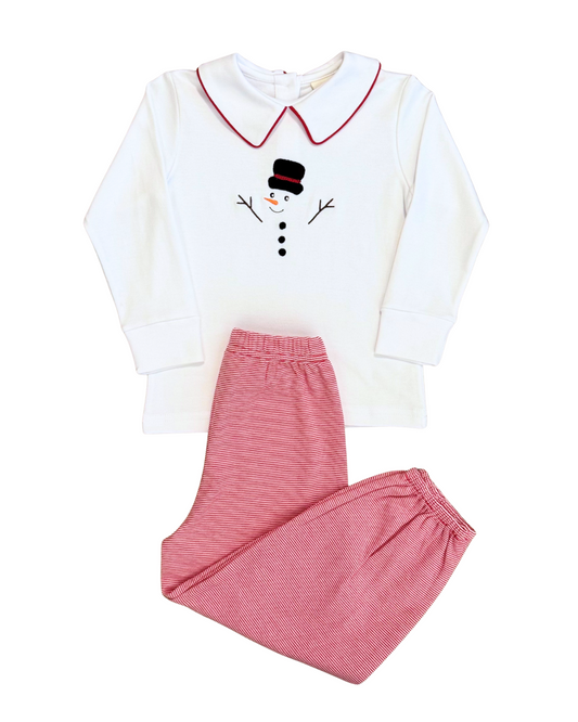 Luigi Boy Snowman Bloomer Pant Set
