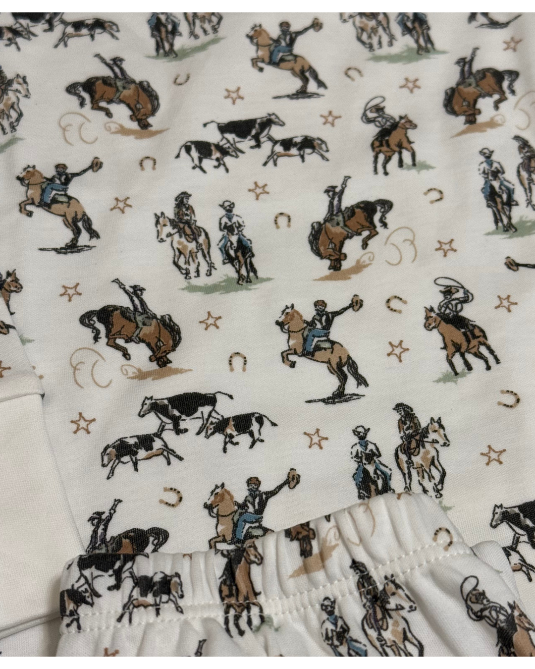 Wild West Pima Pajamas in Driftwood
