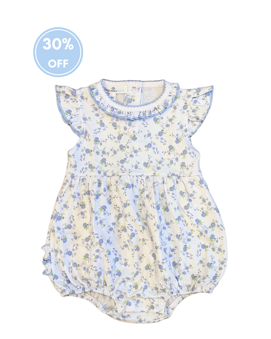 Skylar's Classics - Sky Blue Printed Ruffle Flutters Bubble