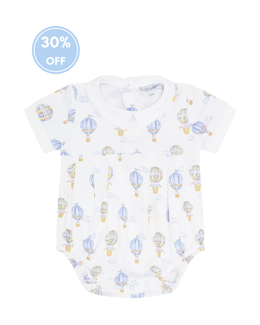 Blue Balloons Print Pima Bubble