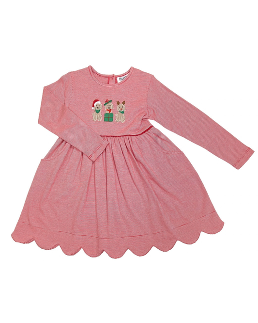 Christmas Dog Trio Knit - Dress