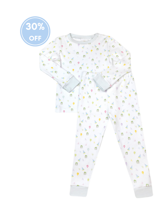 Sweet Pea PJ Set - Blue Party