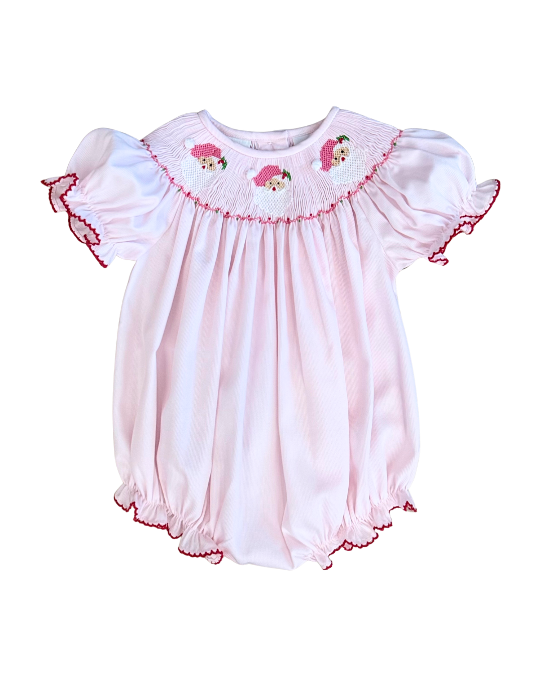 Pink Smocked Santa - Emmie Bubble