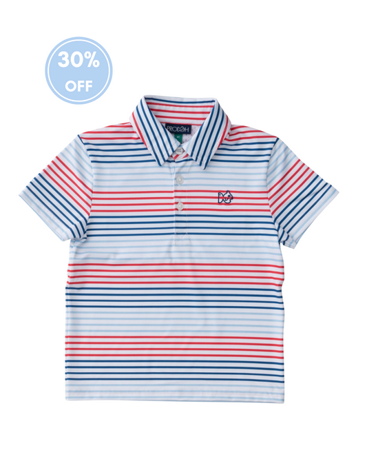 Pro Performance Polo - America Stripe