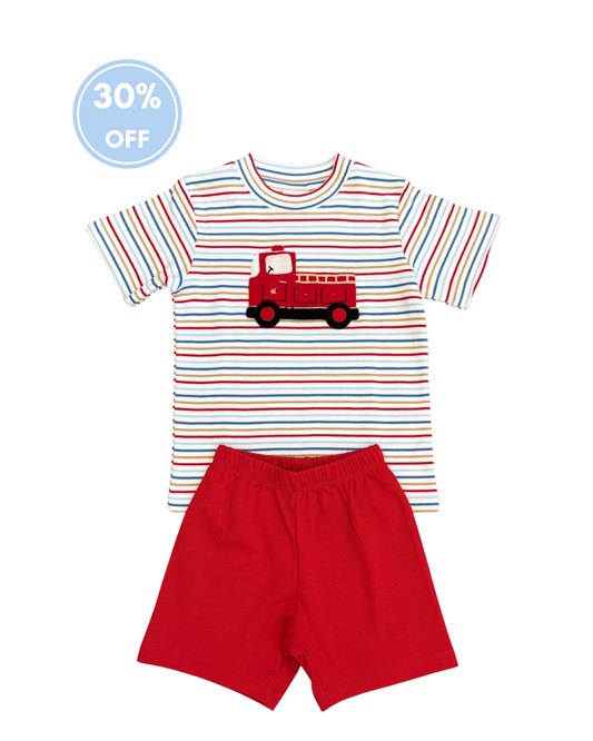 Squiggles - Firetruck Short Set