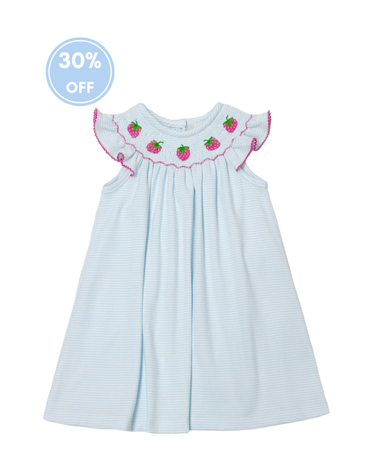 Billie Bishop Smocked Knit Dress - Strawberry